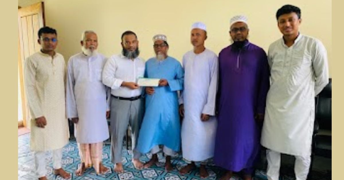 শিক্ষানুরাগী সৈয়দ হারুন এমজেএফের মানবিক উদ্যোগ মাদ্রাসায় ২ লাখ টাকার অনুদান 