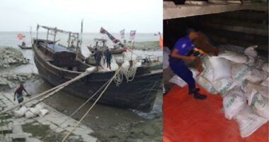 লালমোহনে পাচারকালে সার ও ট্রলার জব্দ