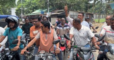 আওয়ামী লীগের অপতৎপরতা ঠেকাতে গুরুদাসপুরে যুবদলের শোডাউন