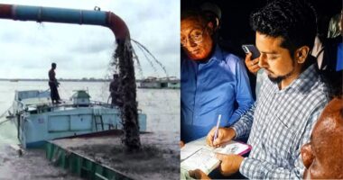 তেঁতুলিয়া নদীতে অবৈধ বালু উত্তোলন: জাহাজ-বাল্কহেড জব্দ, ২ লাখ টাকা জরিমানা