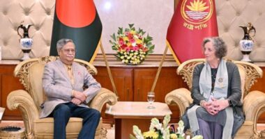 রাষ্ট্রপতি মো. সাহাবুদ্দিনের সঙ্গে আন্তর্জাতিক নারী সংগঠন ইন্টারন্যাশনাল ইনার হুইল প্রেসিডেন্টের সাক্ষাৎ