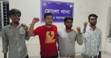 নিষিদ্ধ আওয়ামী লীগের প্রতিষ্ঠাবার্ষিকীতে কেক কাটার সময় যুবলীগ-ছাত্রলীগের ৪ নেতাকর্মী আটক
