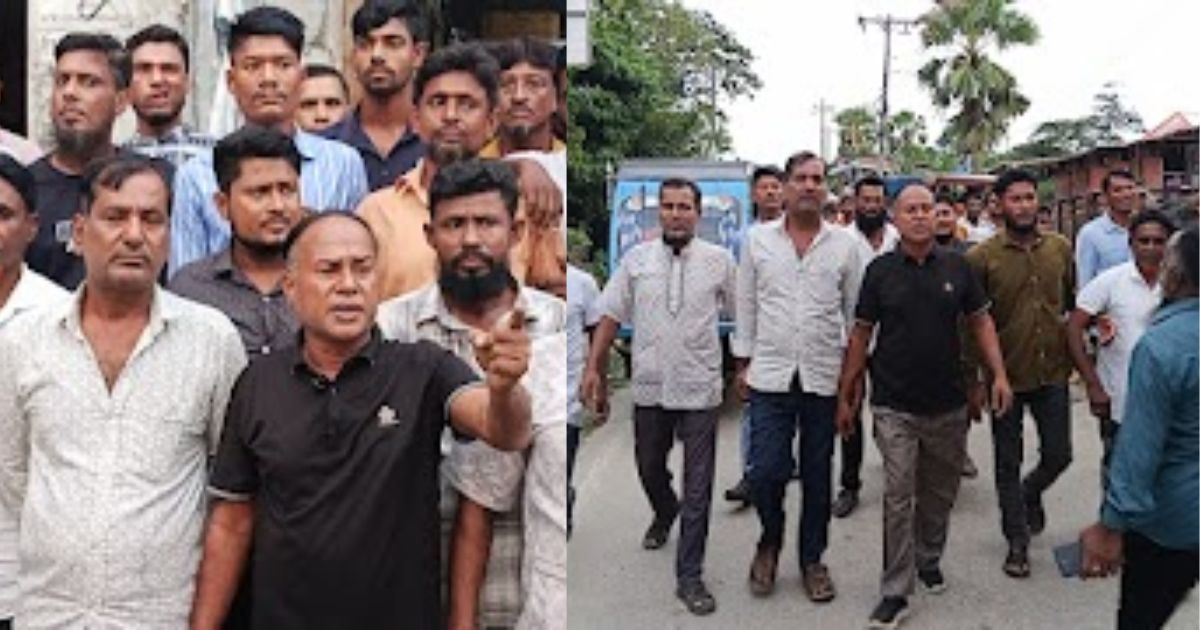 লালমোহনে যুবদলের বিক্ষোভ মিছিল