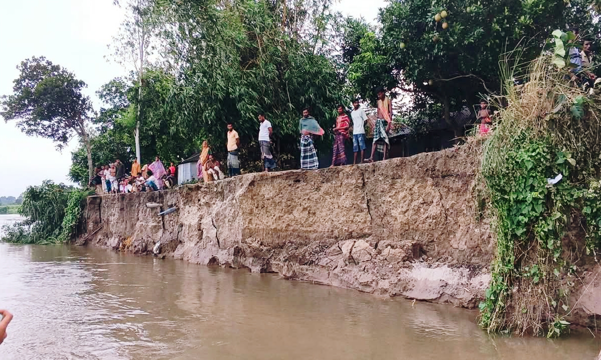 শেরপুরে নদীগর্ভে বিলীন আবাদি জমি ও বসতভিটা : ভিটেমাটি রক্ষায় নির্ঘুম রাত