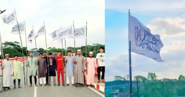 রাঙ্গাবালীর বাহেরচর ও গলাচিপার উলানিয়া সেতুতে কালিমা খচিত পতাকা উত্তোলন