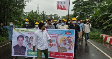 বরগুনায় শেখ হাসিনার দেশে ফেরার দাবিতে বিক্ষোভ মিছিল