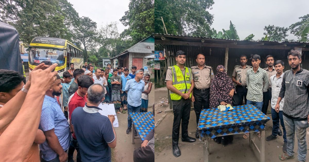 বাসে তল্লাশি চালিয়ে ৭হাজার পিস ইয়াবাসহ নারী আটক