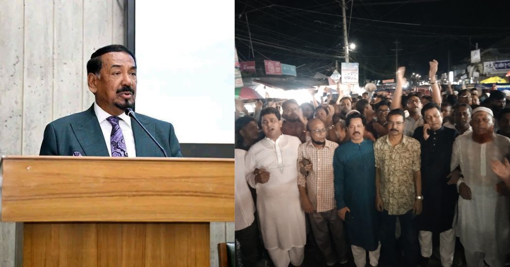 স্পিকার হাফিজ উদ্দিন আহমেদ ভারপ্রাপ্ত রাষ্ট্রপতি হওয়ায় লালমোহনে আনন্দ মিছিল