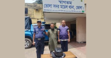 ভোলায় ৪ কেজি গাঁজাসহ যুবক গ্রেপ্তার