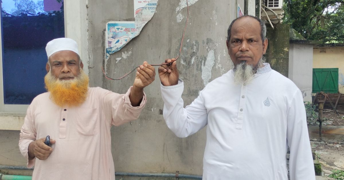 বৈদ্যুতিক তার চুরির হিড়িক, রক্ষা পাচ্ছে না মসজিদের তারও