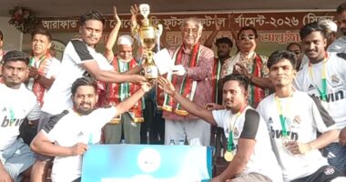 আরাফাত রহমান কোকো স্মৃতি ফুটসাল টুর্নামেন্টের ফাইনাল ও পুরস্কার বিতরণ অনুষ্ঠিত