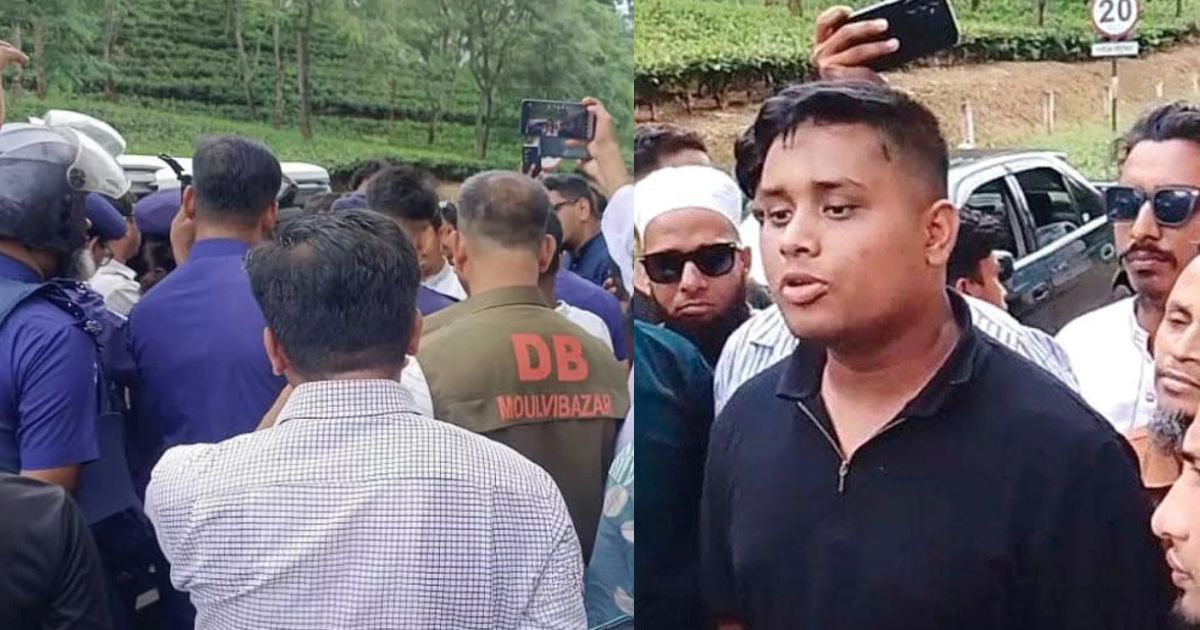 পুলিশের ব্যারিকেড ভেঙে শ্রীমঙ্গল থেকে হবিগঞ্জের পথে এনসিপির নেতারা