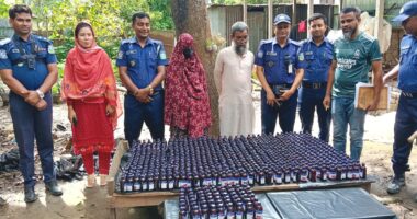 দুর্গাপুরে মাদকবিরোধী অভিযানে ৩০ লাখ টাকার ফেনসিডিল জব্দ