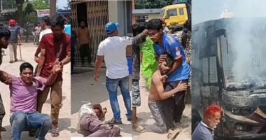 দিনাজপুরে শ্রমিক নেতা আটক, থানার সামনে শ্রমিকদের দুই পক্ষের সংঘর্ষে আহত ১০