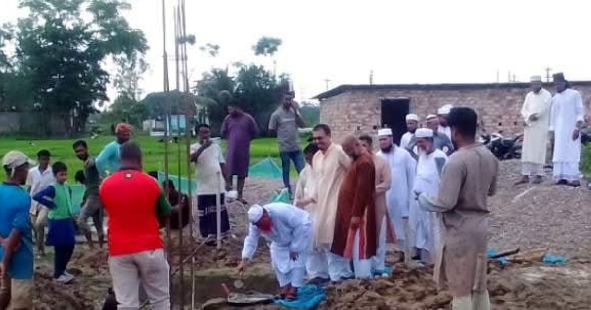 নবীগঞ্জের আউশকান্দিতে ‘দি লিটল ফ্লাওয়ারস কেজি এন্ড গার্লস হাই স্কুল এর ভিত্তি প্রস্তর স্থাপন