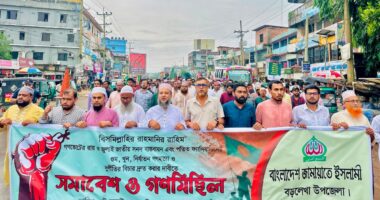 বড়লেখায় জুলাই সনদ বাস্তবায়নের দাবিতে জামায়াতের সমাবেশ ও গণমিছিল