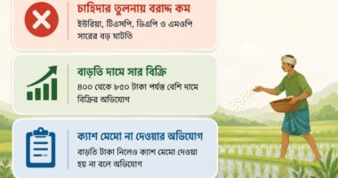 সরকারি দামে সার উধাও, বাড়তি দামে সরবরাহ !
