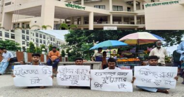 রোগী-স্বজনদের ঝুঁকিপূর্ণ পারাপার, কুষ্টিয়া মেডিকেলের সামনে ওভারব্রিজের দাবি