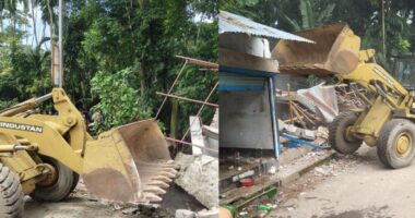 জিয়ানগরের খায়েরহাট বাজারে অবৈধ স্থাপনা উচ্ছেদ