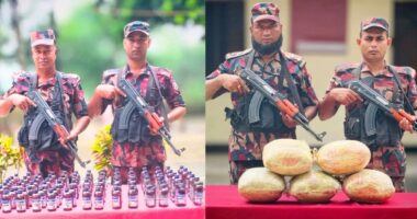 লালমনিরহাট সীমান্তে ১৫ বিজিবির অভিযানে বিপুল ভারতীয় নেশাদ্রব্য জব্দ