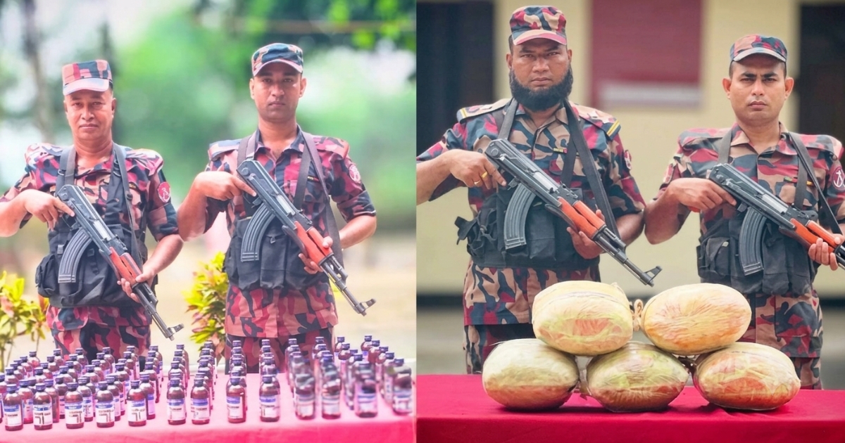 লালমনিরহাট সীমান্তে ১৫ বিজিবির অভিযানে বিপুল ভারতীয় নেশাদ্রব্য জব্দ