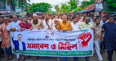 ধামইরহাটে বিএনপির বিক্ষোভ মিছিল ও সমাবেশ