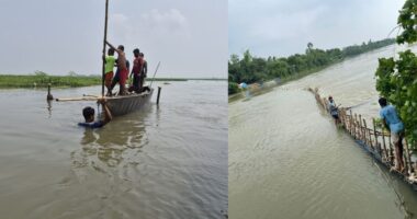 গুরুদাসপুরে থামছে না সোঁতিজালের দৌরাত্ম্য, পানি না নামায় রবিশস্য নিয়ে শঙ্কা
