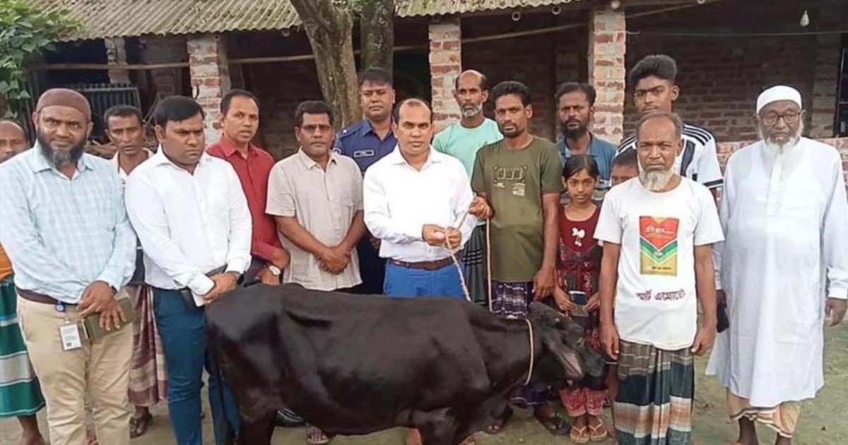 জনপ্রশাসন ও খাদ্য প্রতিমন্ত্রীর গাড়ির ধাক্কায় নিহত ফিরোজা বেগমের পরিবারের পাশে উপজেলা প্রশাসন