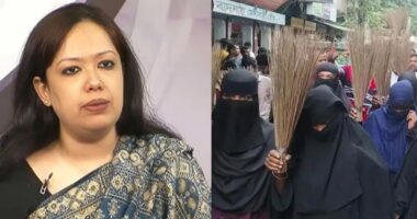 আশুগঞ্জে রুমিন ফারহানাকে অবাঞ্জিত ঘোষণা করে বিএনপির ঝাড়ু মিছিল