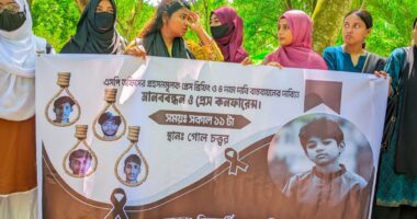 কুবিতে অপ্রতিম হত্যার বিচারের দাবিতে বিক্ষোভ