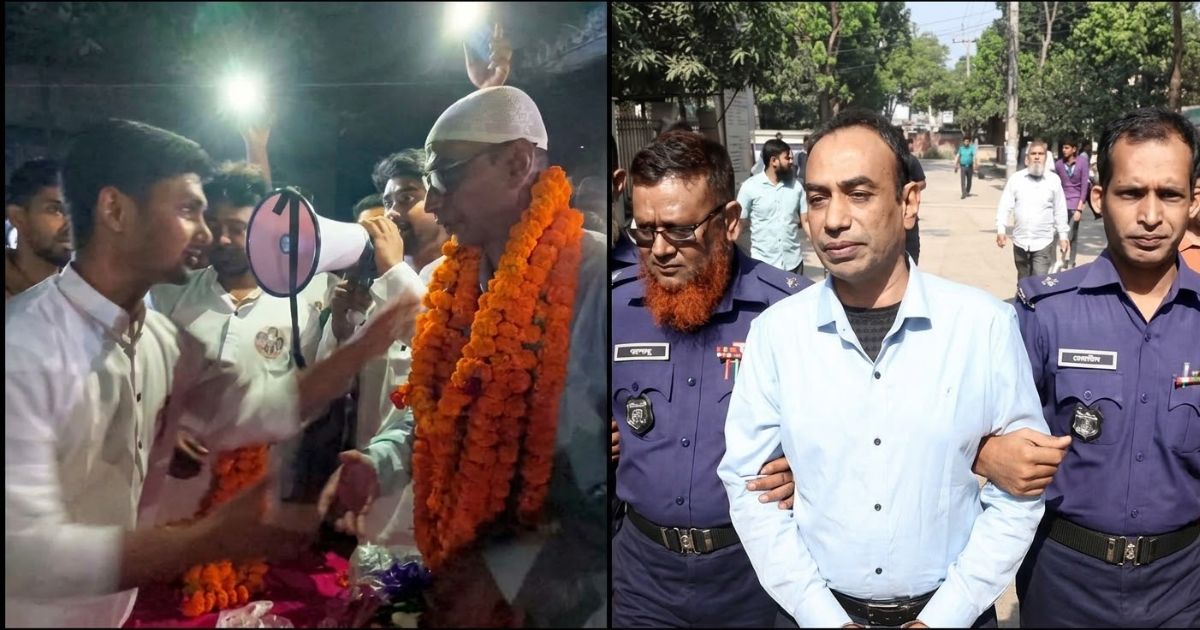 ধর্ষণ মামলায় মুক্তি পেয়ে ফুলের মালায় বরণ, দিলেন ‘বিচারের’ হুমকি
