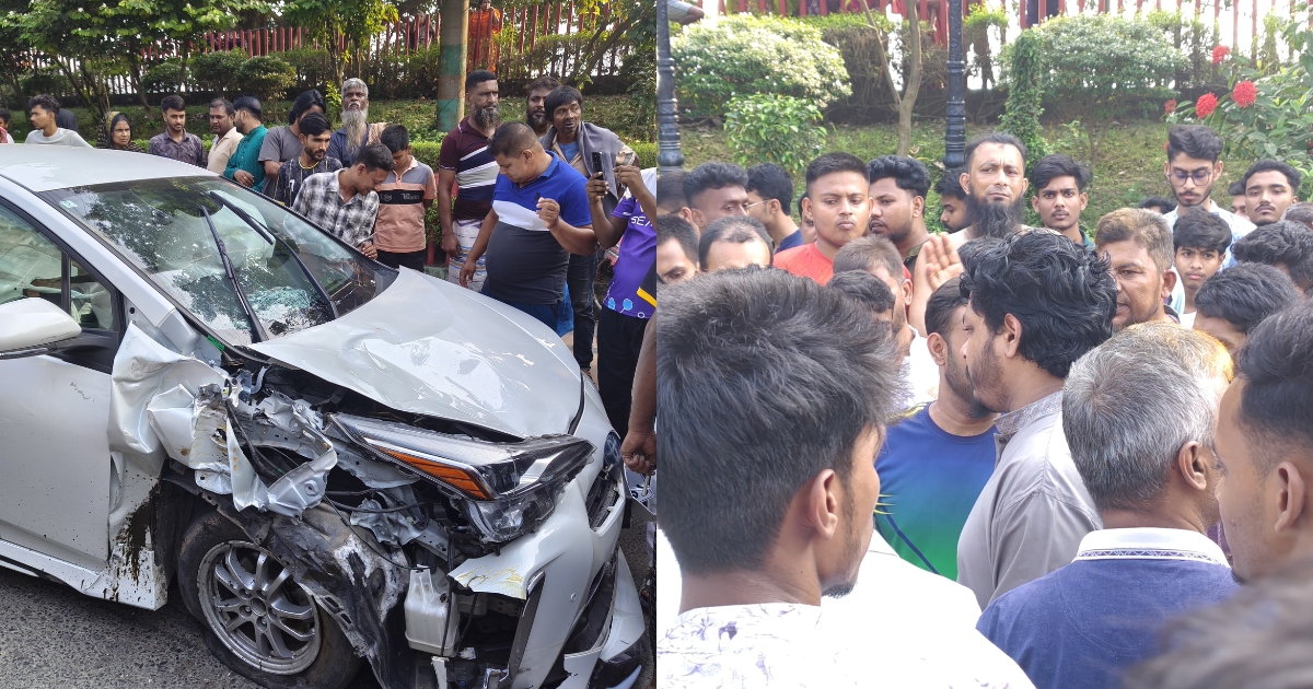 রাবি শিক্ষার্থীর গাড়িচাপায় রিকশাচালকের মৃত্যু, আহত ২