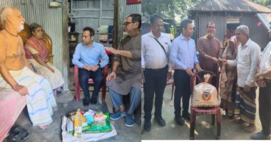 দৌলতখানে দৃষ্টিপ্রতিবন্ধী ও অসহায় পরিবারের পাশে ইউএনও 