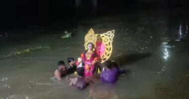 বিসর্জনের মধ্য দিয়ে শেষ হলো শারদীয় দুর্গোৎসব